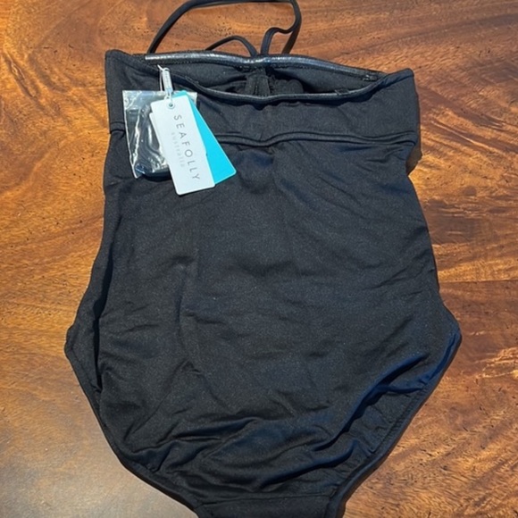 NWT $180 SEAFOLLY DD CUP BLACK GODDESS ONE PIECE SWIMSUIT - Picture 11 of 12